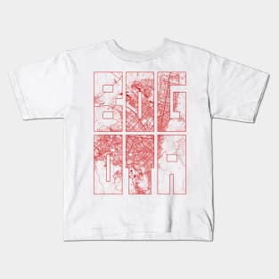 Bogota, Colombia City Map Typography - Oriental Kids T-Shirt